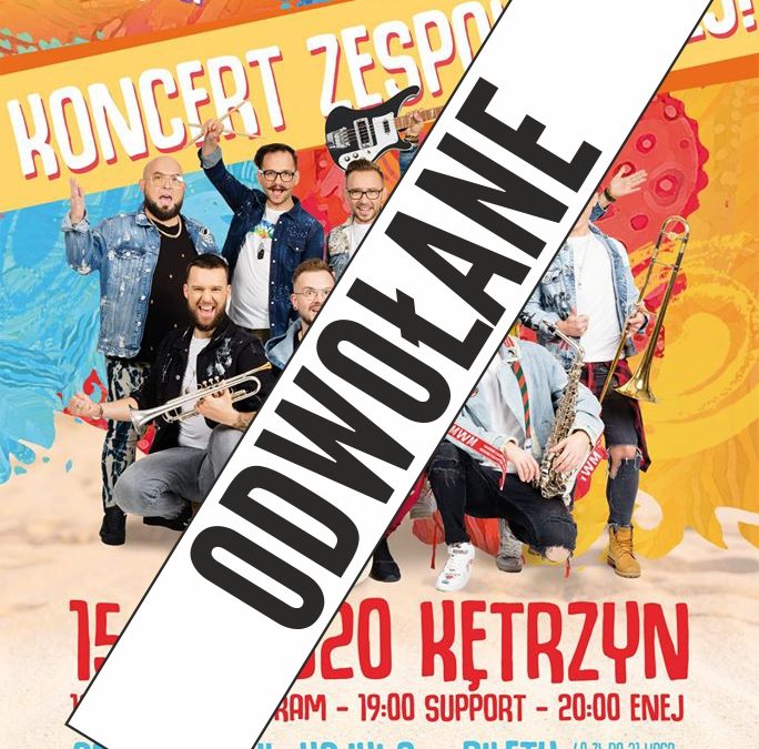 Koncert zespołu ENEJ odwołany