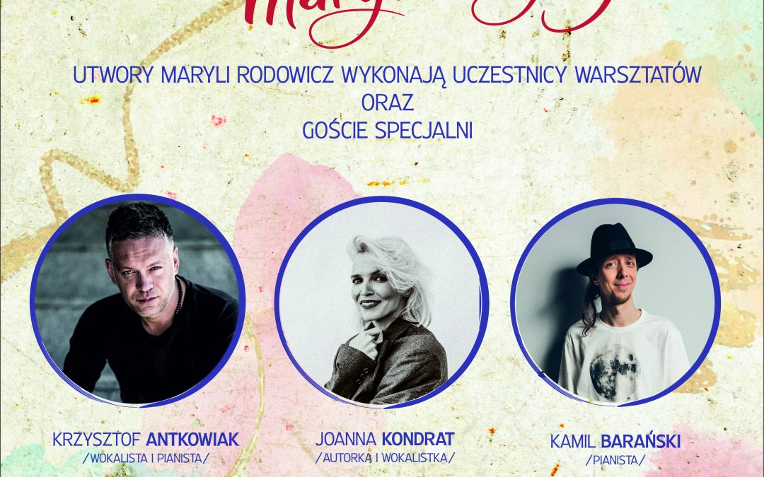 Zapraszamy na koncert „Maryla lirycznie” – podsumowanie warsztatów wokalnych