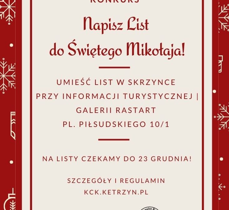 Konkurs – Napisz List do Świętego Mikołaja!