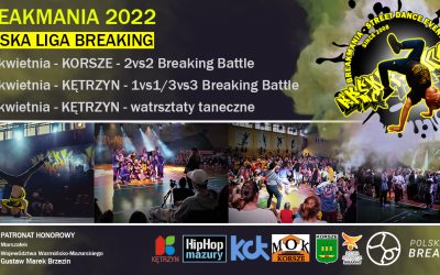 Zapraszamy na 14.edycję zawodów dla Bboys & Bgirls „BREAKMANIA 2022”