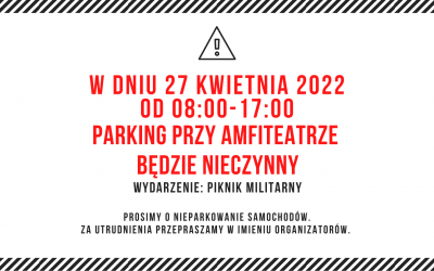 Informacja o zamknięciu parkingu