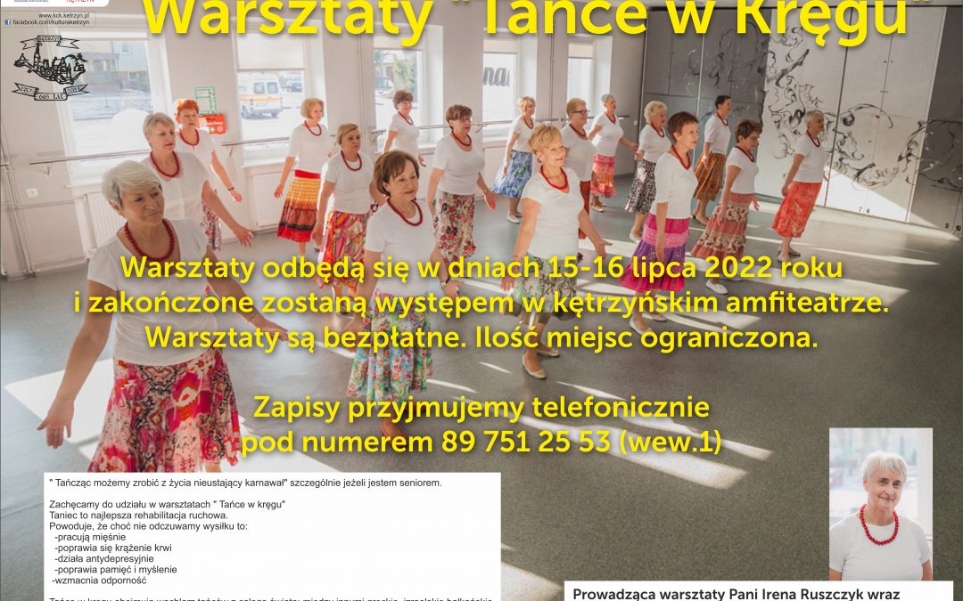 Zapraszamy seniorów do tańca! Zapisz się na warsztaty „Tańce w kręgu”