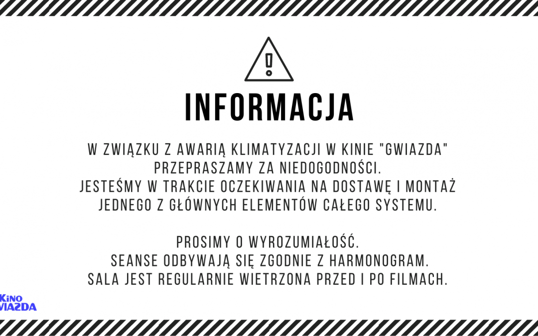 INFORMACJA – awaria klimatyzacji