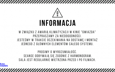 INFORMACJA – awaria klimatyzacji