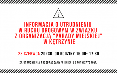 INFORMACJA O UTRUDNIENIU W RUCHU DROGOWYM
