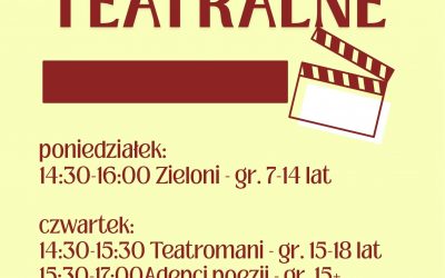 Zajęcia Teatralne – zapisy ruszyły!