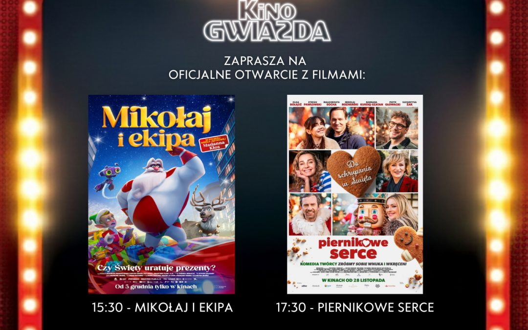 Specjalne pokazy filmowe na otwarcie kina!