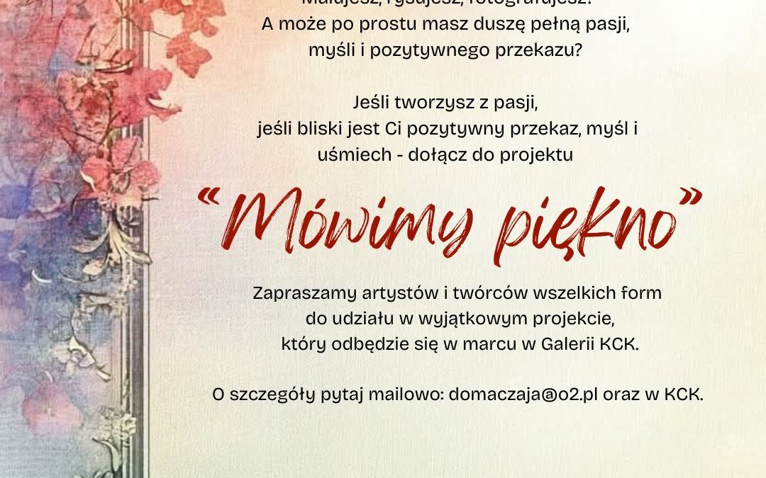 „Mówimy piękno” – przyjdź na wyjątkowe spotkanie